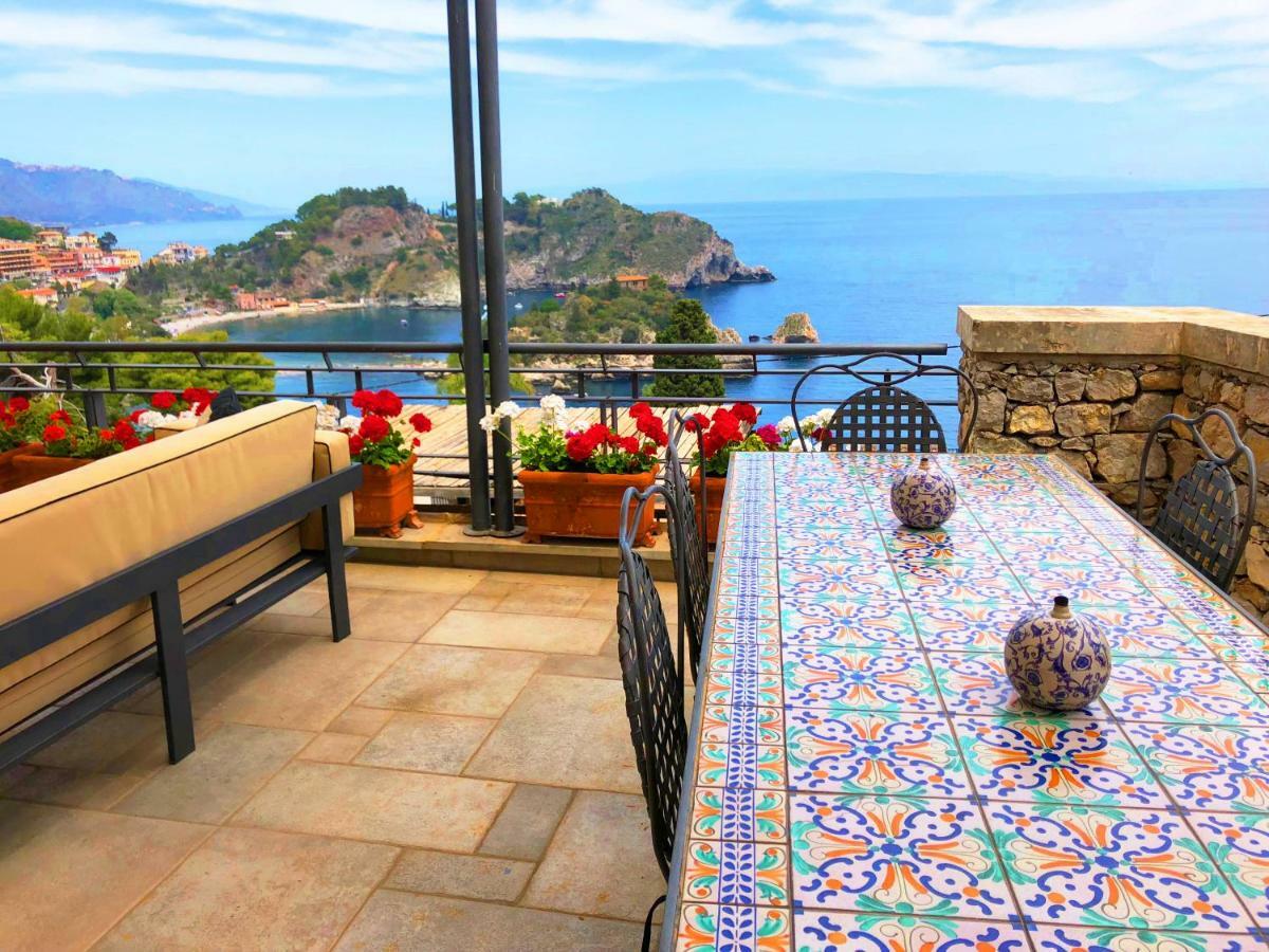 Villa Eleonora Isola Bella Sea View Small Pool + Jacuzzi ตาออร์มินา ภายนอก รูปภาพ