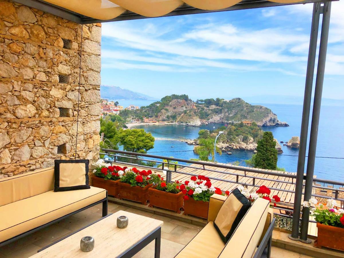 Villa Eleonora Isola Bella Sea View Small Pool + Jacuzzi ตาออร์มินา ภายนอก รูปภาพ